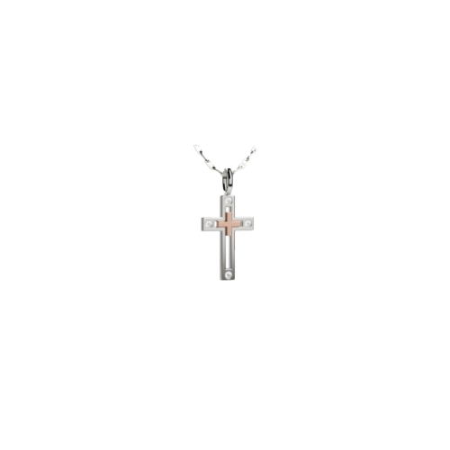 Collana in Oro Uomo Elli's Nardelli con Croce e Diamanti-Kaidara Gioielli