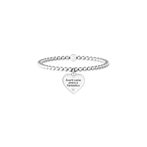 Bracciale in Acciaio Donna Kidult Cuore Amicizia-Kaidara Gioielli