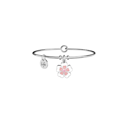 Bracciale in Acciaio Donna Kidult Fiore Ciliegio Purezza-Kaidara Gioielli