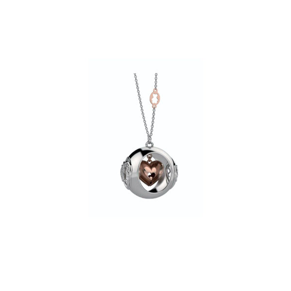Collana Chiama Angeli in Argento Nanan con Cuore Rose-Kaidara Gioielli