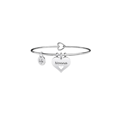 Bracciale in Acciaio Donna Kidult Cuore Nonna-Kaidara Gioielli