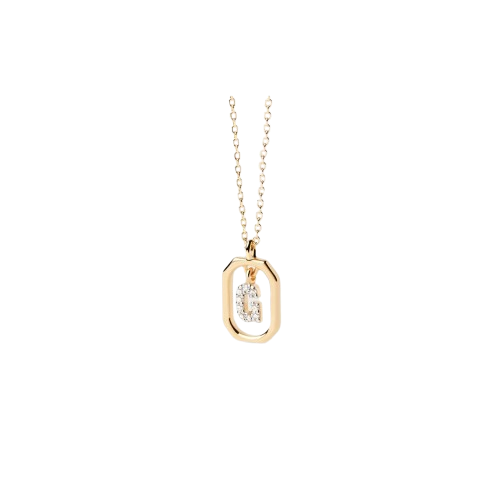Collana in Argento Placcato Oro Donna Pdpaola Lettera G Mini-Kaidara Gioielli