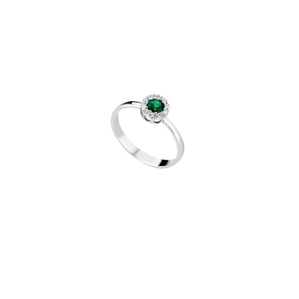 Anello in Oro Donna Crusado Collezione Amalfi Con Diamanti e Smeraldo-Kaidara Gioielli