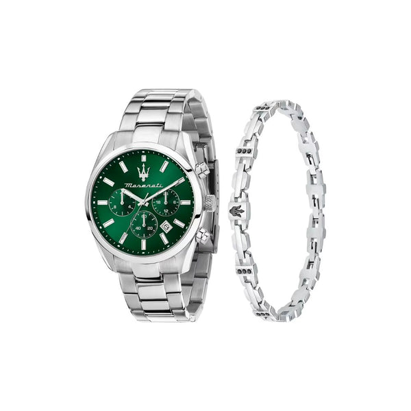 Orologio in Acciaio Uomo Maserati Attrazione + Bracciale-Kaidara Gioielli