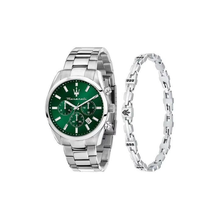 Orologio in Acciaio Uomo Maserati Attrazione + Bracciale-Kaidara Gioielli