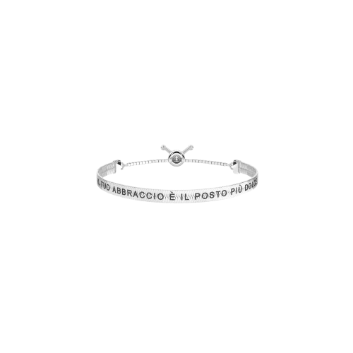 Bracciale in Acciaio Donna Kidult Mamma Dolce Abbraccio-Kaidara Gioielli