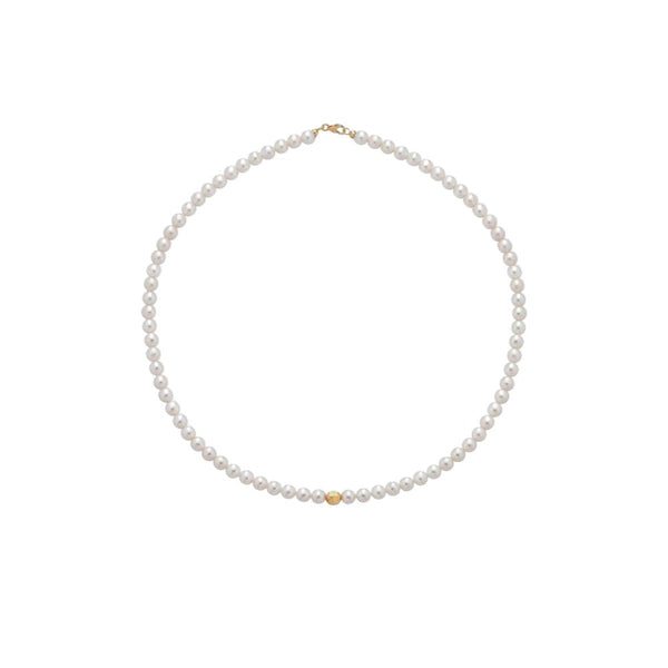 Collana in Oro Donna Crusado Collezione Perle Sfera Martellata-Kaidara Gioielli