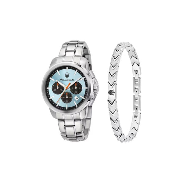 Set Orologio e Bracciale in Acciaio Uomo Maserati Successo-Kaidara Gioielli