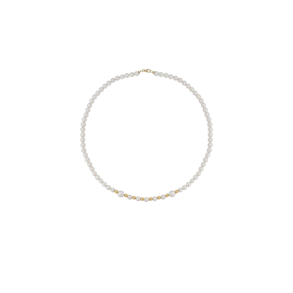 Collana in Oro Donna Crusado Collezione Perle Sfera Liscia-Kaidara Gioielli