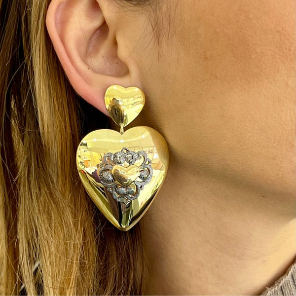 Orecchini in Argento Donna Sacramore Firenze Heart-Kaidara Gioielli