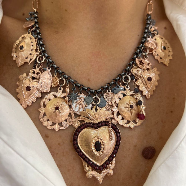 Collana in Argento Donna Sacramore Firenze Cuori Sacri-Kaidara Gioielli