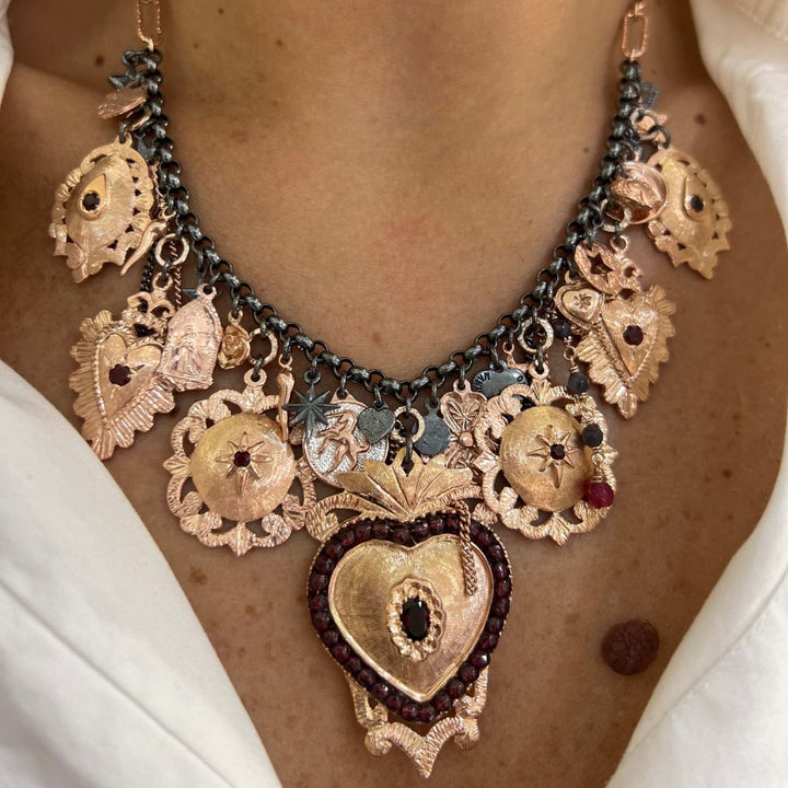 Collana in Argento Donna Sacramore Firenze Cuori Sacri-Kaidara Gioielli