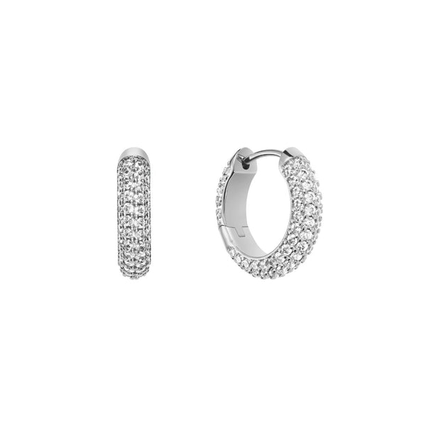 Orecchini in Acciaio Donna Daniel Wellington Pavè Crystal Silver-Kaidara Gioielli