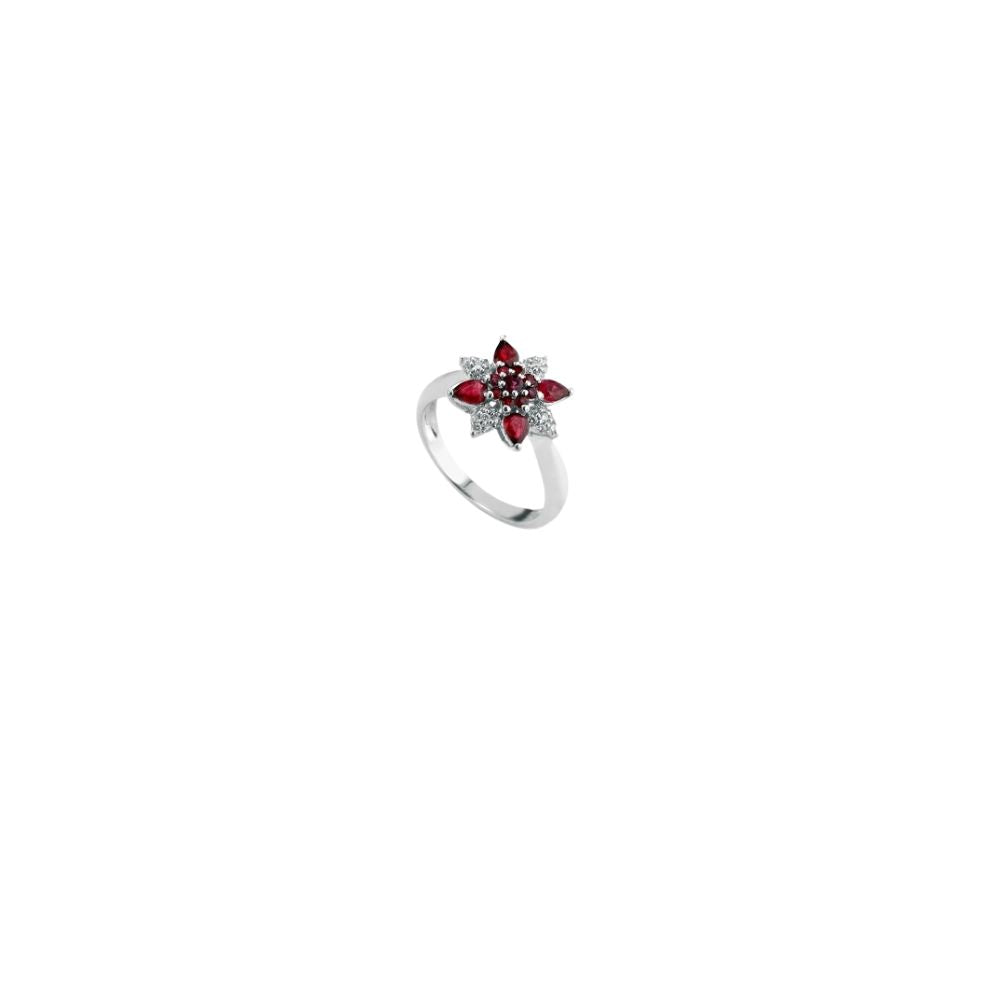 Anello in Oro Donna Crusado Collezione Vietri Con Diamanti E Rubino-Kaidara Gioielli