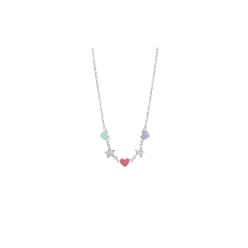 Collana in Argento Bimba Mabina Cuor di Stelle-Kaidara Gioielli