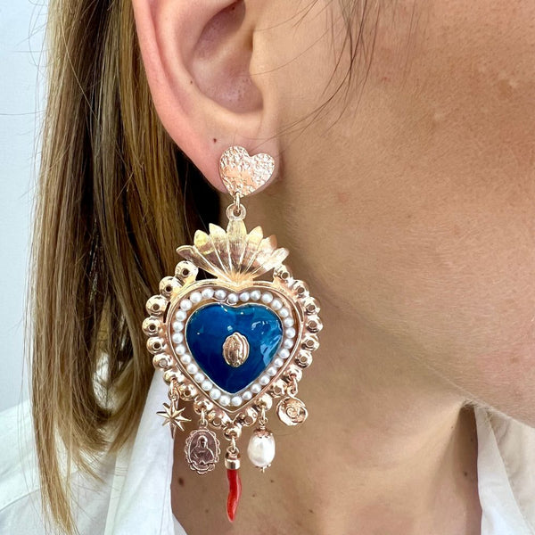 Orecchini in Argento Donna Sacramore Firenze Sacro Cuore-Kaidara Gioielli