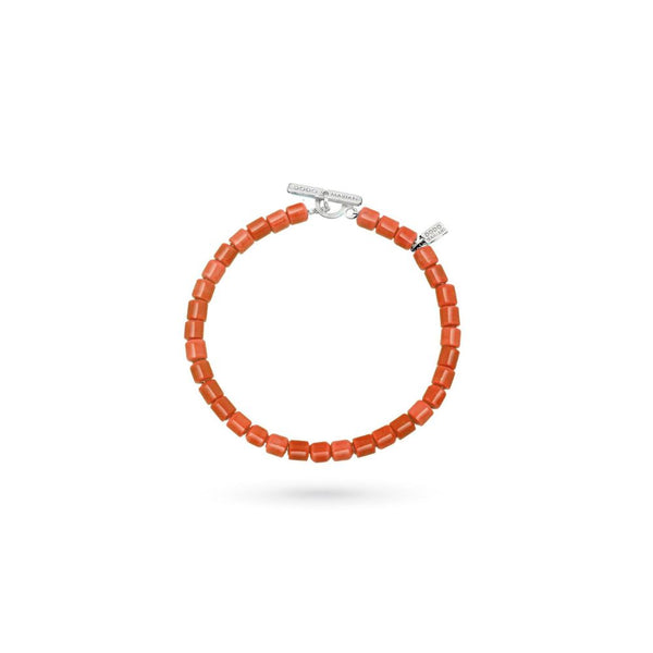 Bracciale in Argento Donna Dodo Mariani Vetro Murano Arancio-Kaidara Gioielli