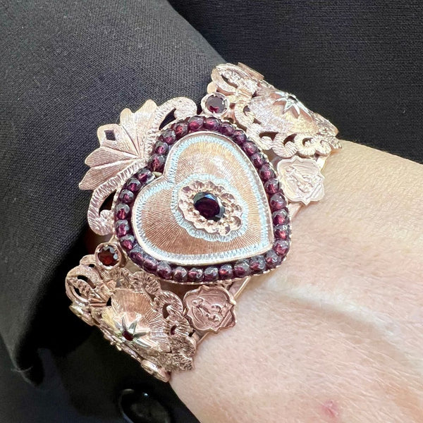 Bracciale in Argento Donna Sacramore Firenze Cuore Vittoriano-Kaidara Gioielli