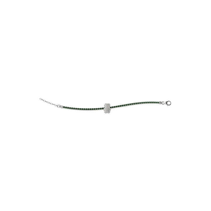 Bracciale in Argento Tennis Bimba/o Nanan Verde-Kaidara Gioielli