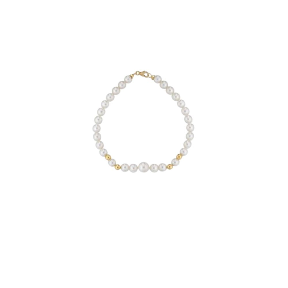 Bracciale in Oro Donna Crusado Collezione Perle Sfera Liscia-Kaidara Gioielli