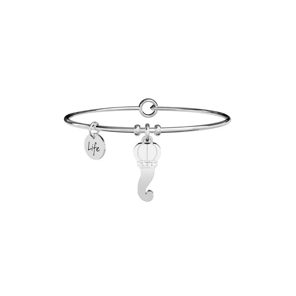 Bracciale in Acciaio Donna Kidult Cornetto Protezione-Kaidara Gioielli