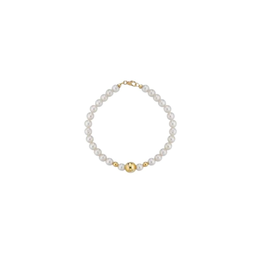 Bracciale in Oro Donna Crusado Collezione Perle Sfera Liscia-Kaidara Gioielli