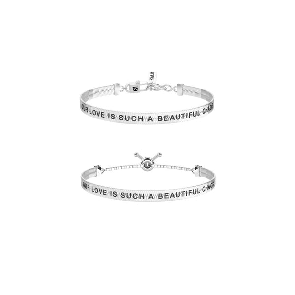 Bracciale in Acciaio Donna/Uomo Kidult Amore Caos-Kaidara Gioielli