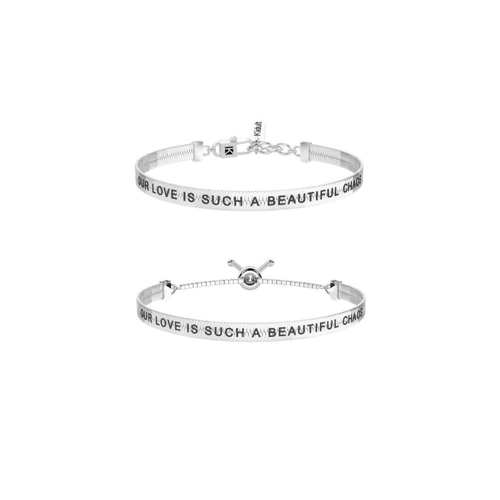 Bracciale in Acciaio Donna/Uomo Kidult Amore Caos-Kaidara Gioielli