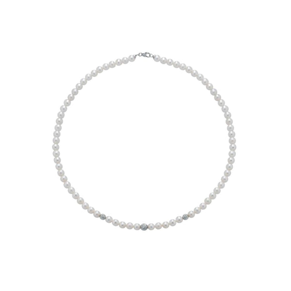 Collana in Oro Donna Crusado Collezione Perle Sfera Martellata-Kaidara Gioielli