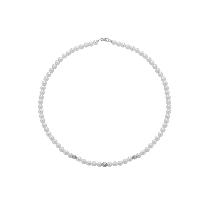 Collana in Oro Donna Crusado Collezione Perle Sfera Martellata-Kaidara Gioielli