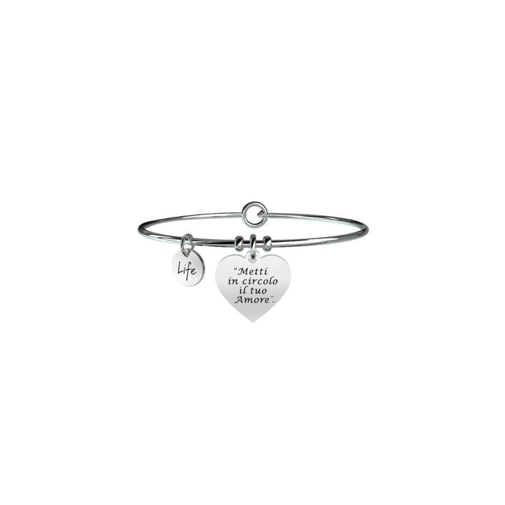 Bracciale in Acciaio Donna Kidult Metti in Circolo il Tuo Amore-Kaidara Gioielli