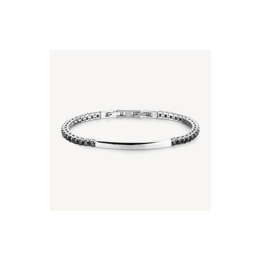 Bracciale AVANTGARDE in acciaio 316L, con cubic zi-Kaidara Gioielli
