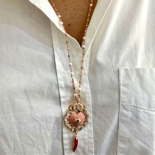 Collana in Argento Donna Sacramore Firenze Sacro Cuore-Kaidara Gioielli