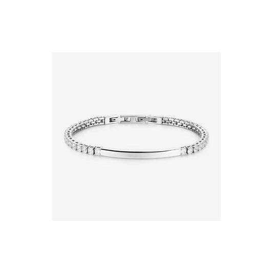 Bracciale AVANTGARDE in acciaio 316L, con cubic zi-Kaidara Gioielli