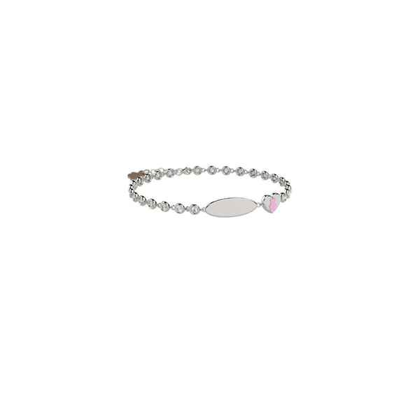 Bracciale in Argento Bimba Nanan e Targhetta-Kaidara Gioielli