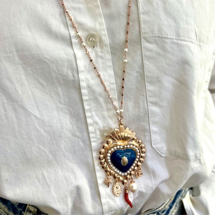 Collana in Argento Donna Sacramore Firenze Sacro Cuore-Kaidara Gioielli