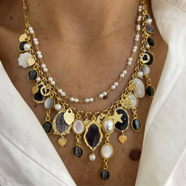 Collana in Argento Donna Sacramore Firenze Multi-Madonnine-Kaidara Gioielli