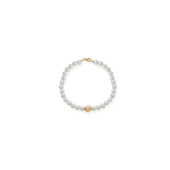 Bracciale in Oro Donna Crusado Collezione Perle Sfera Martellata-Kaidara Gioielli