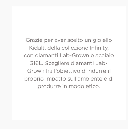 Bracciale in Acciaio Unisex con Diamante Lab-Grown-Kaidara Gioielli