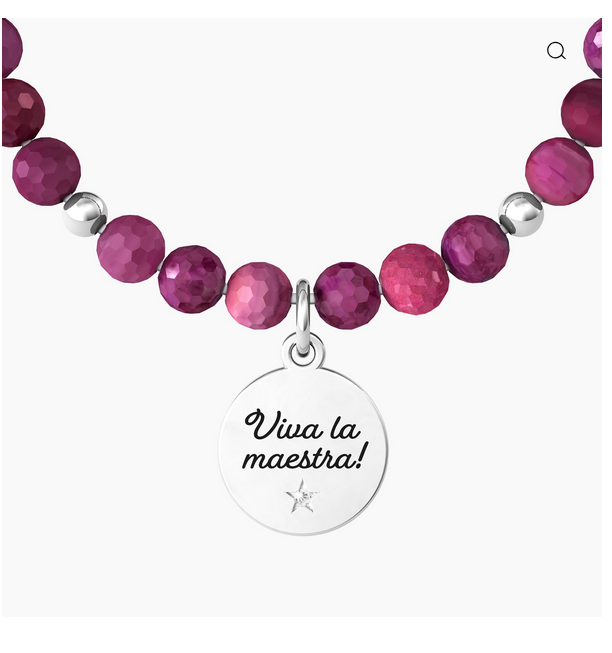 Bracciale in Acciaio Donna Kidult Cuore Viva la Maestra-Kaidara Gioielli