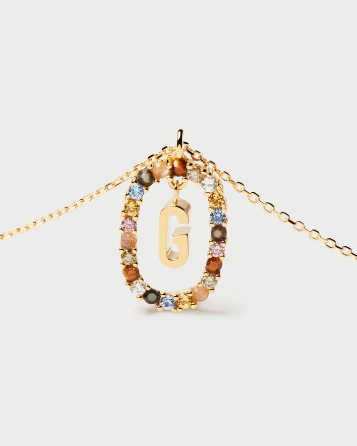Collana in Argento Placcato Oro Donna Pdpaola Lettera G-Kaidara Gioielli