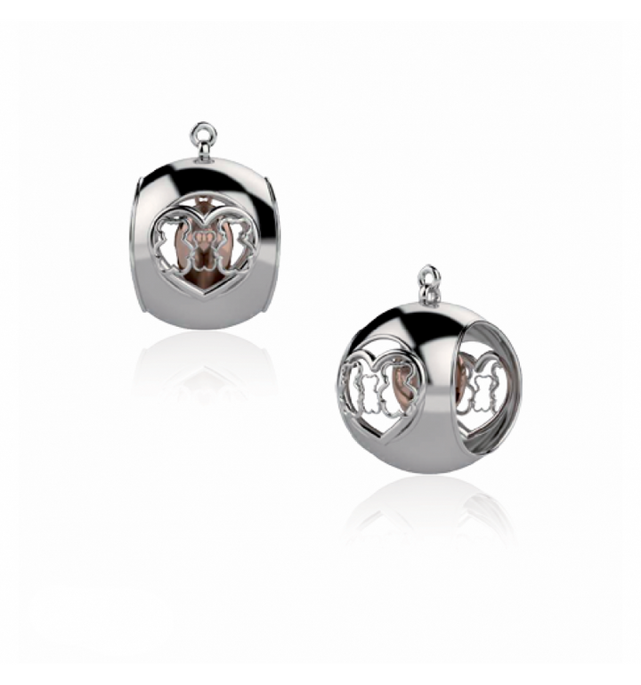 Collana Chiama Angeli in Argento Nanan con Cuore Rose-Kaidara Gioielli