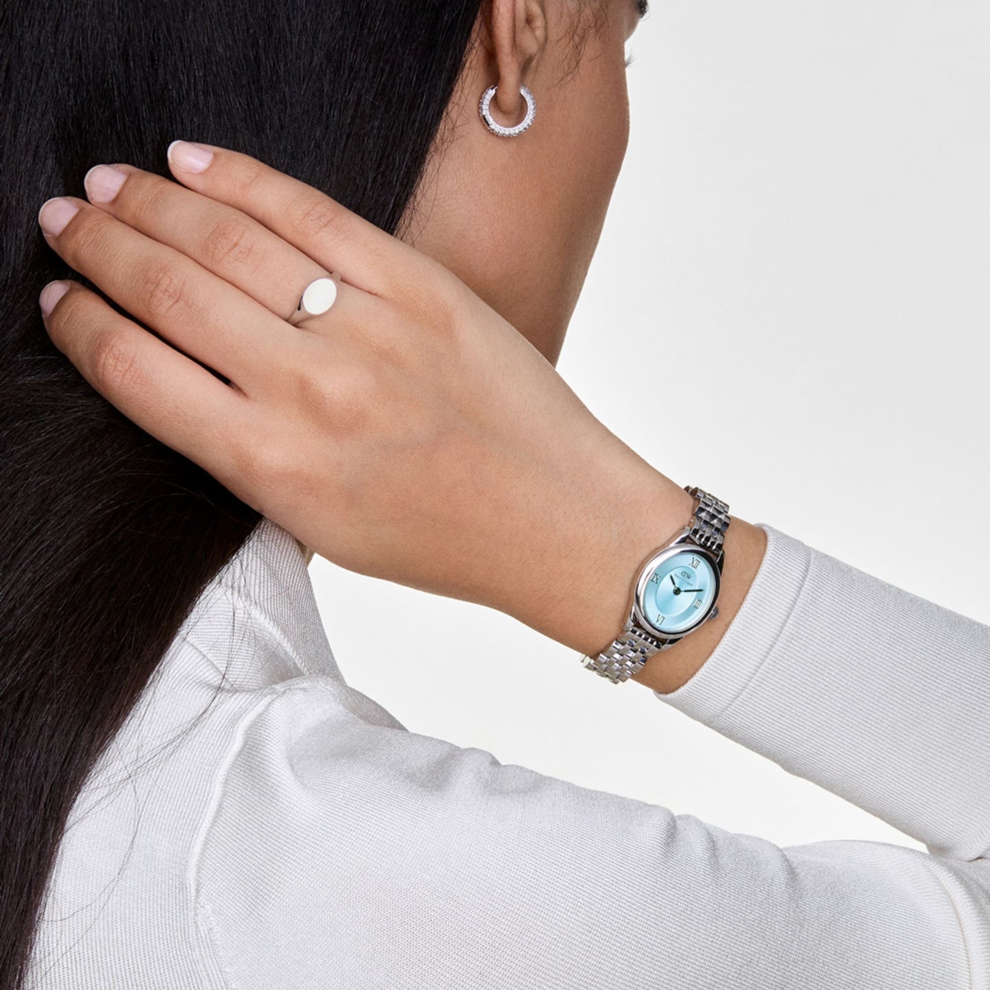 Orologio in Acciaio Donna Daniel Wellington Ophelia Mini Ice Blue Silver-Kaidara Gioielli
