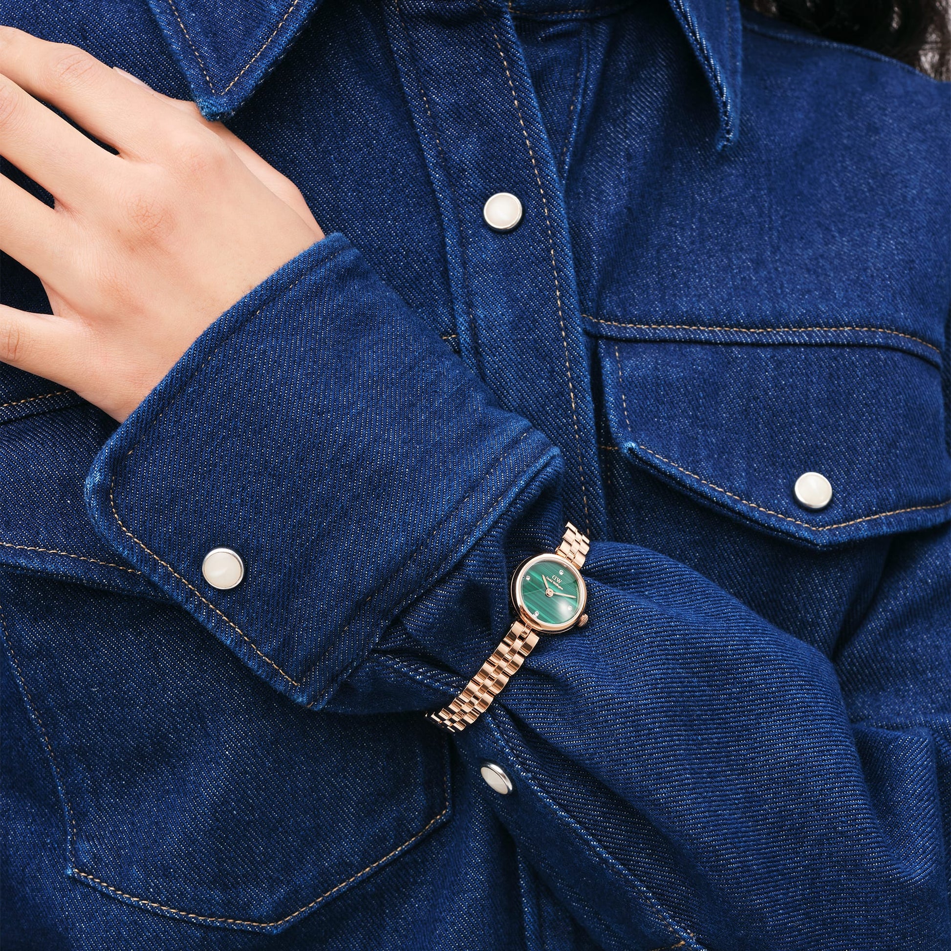 Orologio in Acciaio Donna Daniel Wellington Elan Lumine Malachite Rose Gold-Kaidara Gioielli