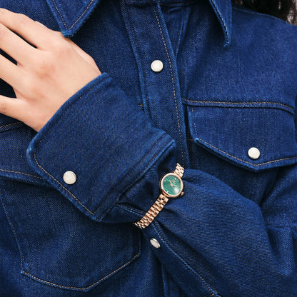 Orologio in Acciaio Donna Daniel Wellington Elan Lumine Malachite Rose Gold-Kaidara Gioielli