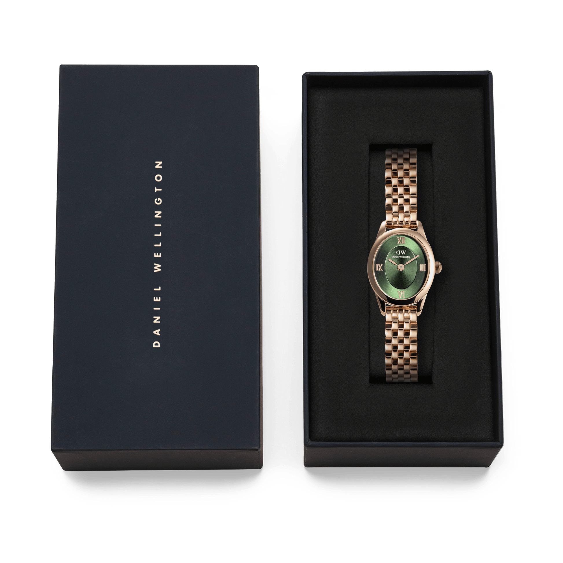 Orologio in Acciaio Donna Daniel Wellington Ophelia Mini Emerald Rose Gold-Kaidara Gioielli