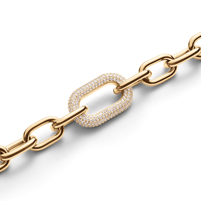 Collana in Acciaio Donna Daniel Wellington Crystal Link-Kaidara Gioielli